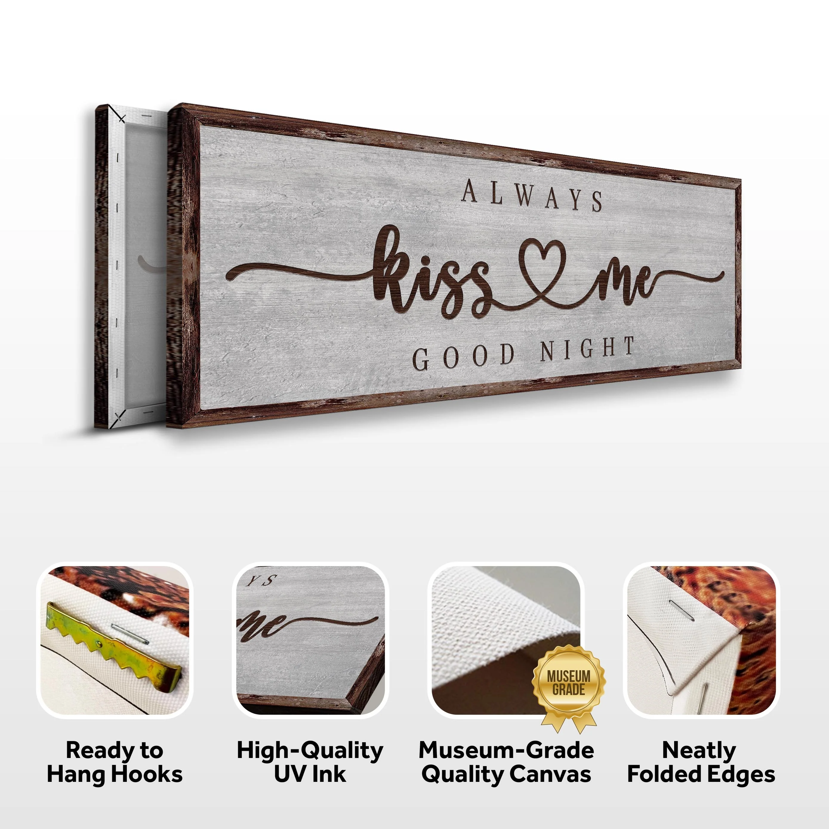 Always Kiss Me Goodnight Sign III - Image 4