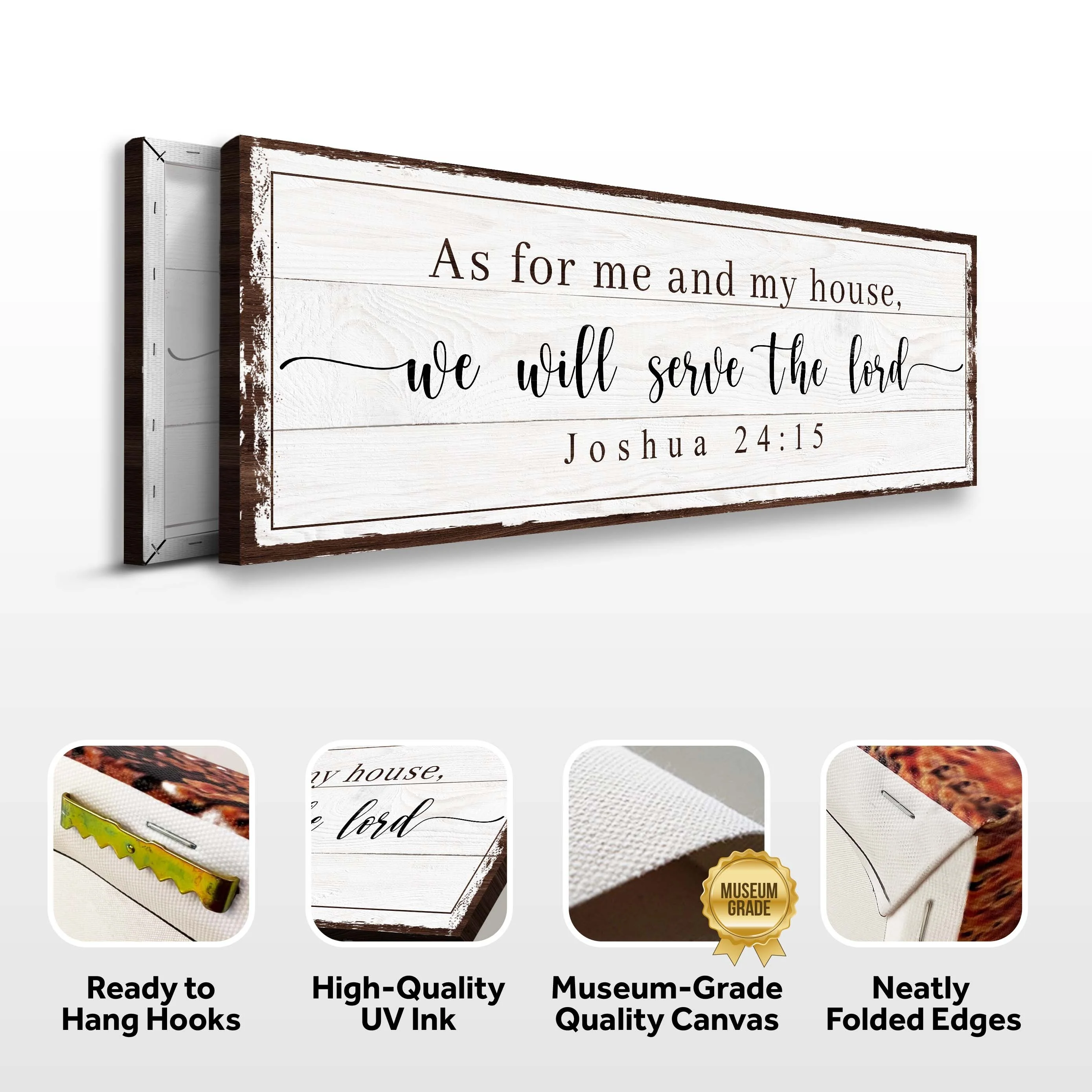 Joshua 24:15 - We Will Serve The Lord Vintage Sign VII - Image 4