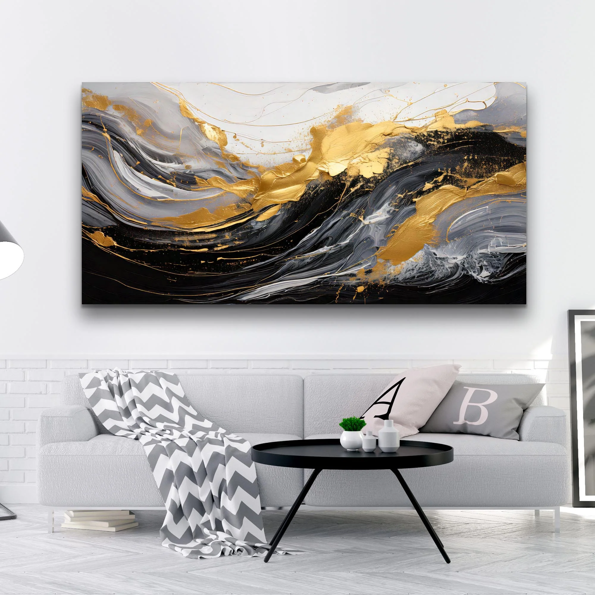 Modern Abstract Shadows Wall Art - Image 5