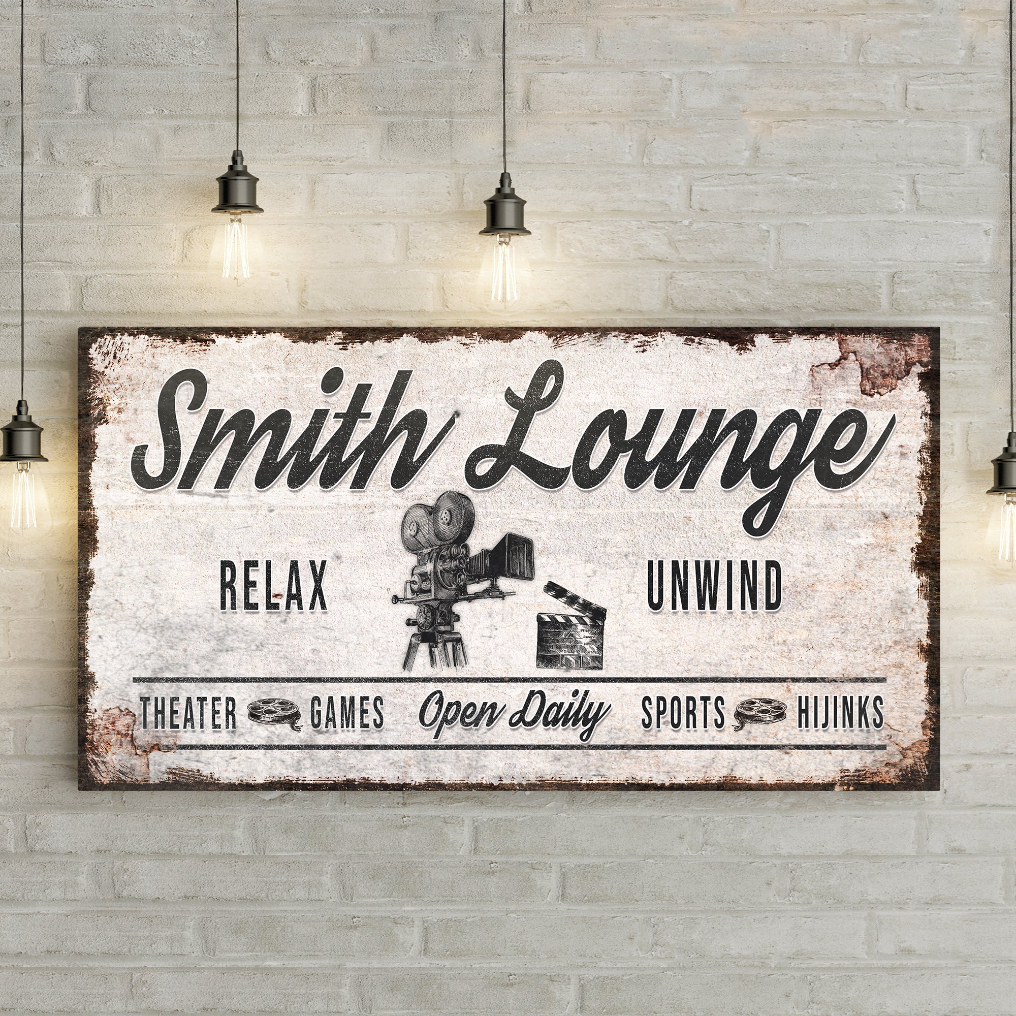 Relax Unwind Theatre Lounge Sign - Image 3