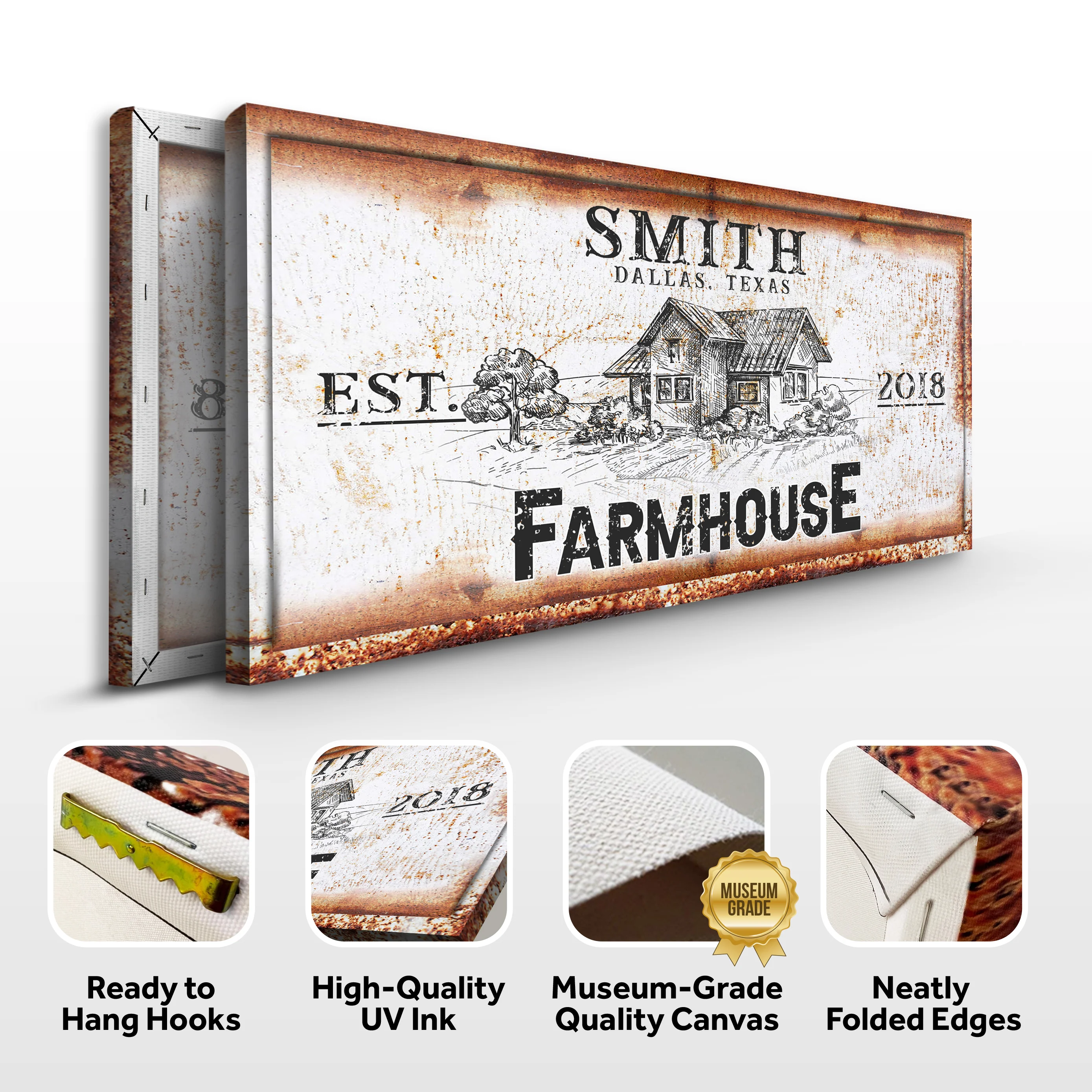 Rustic Farmhouse Personalized Sign III - Image 4