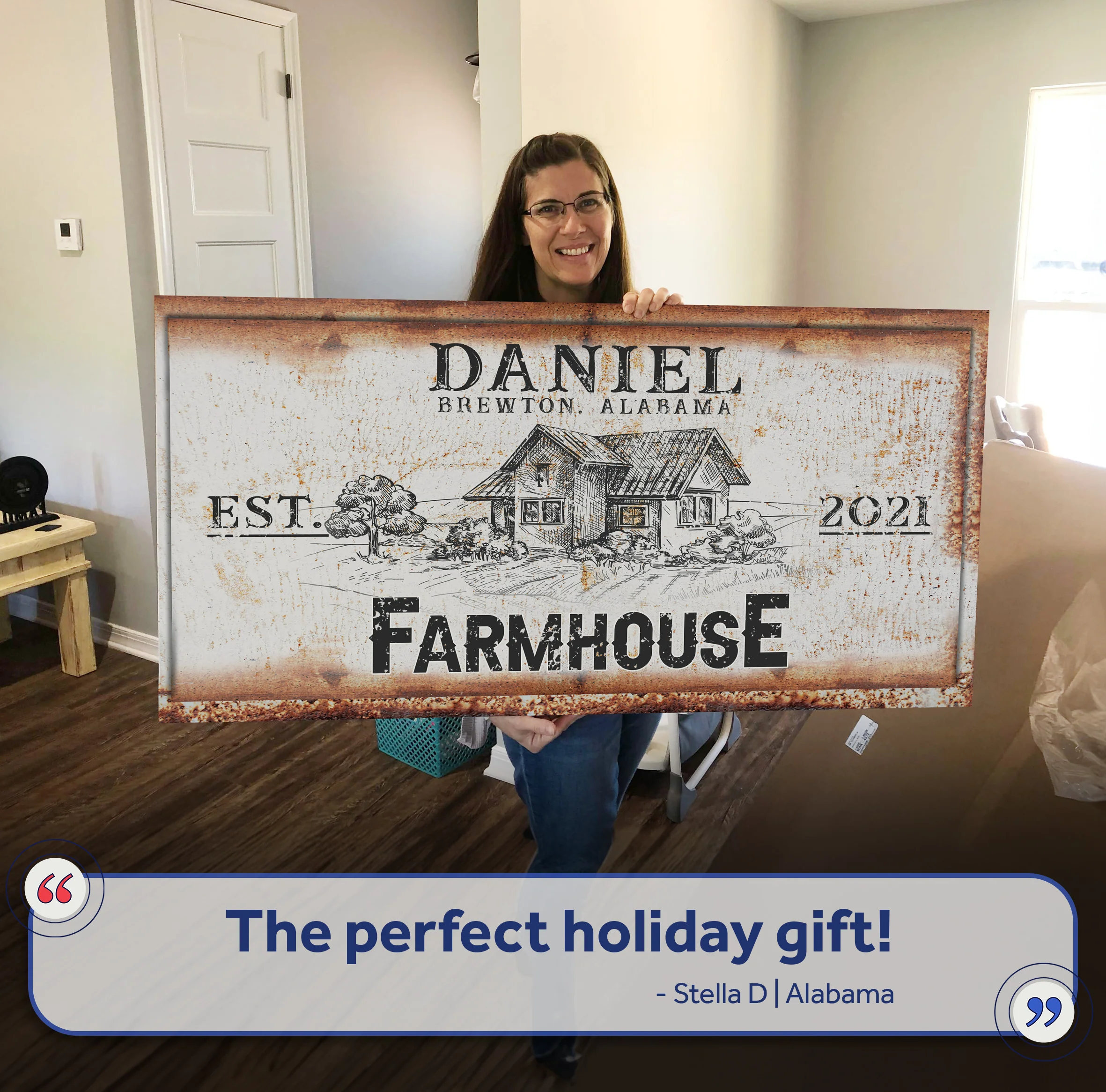 Rustic Farmhouse Personalized Sign III - Image 6